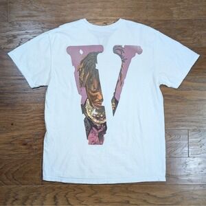 Vlone x Juice Wrld 999 Legends Never Die T-Shirt White Large 22x29 Rap Tee